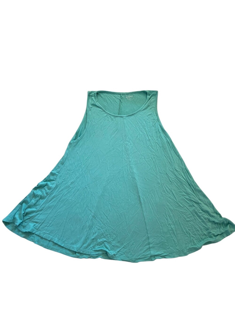 Loft light green sleeveless baggy tank top, L. EUC.